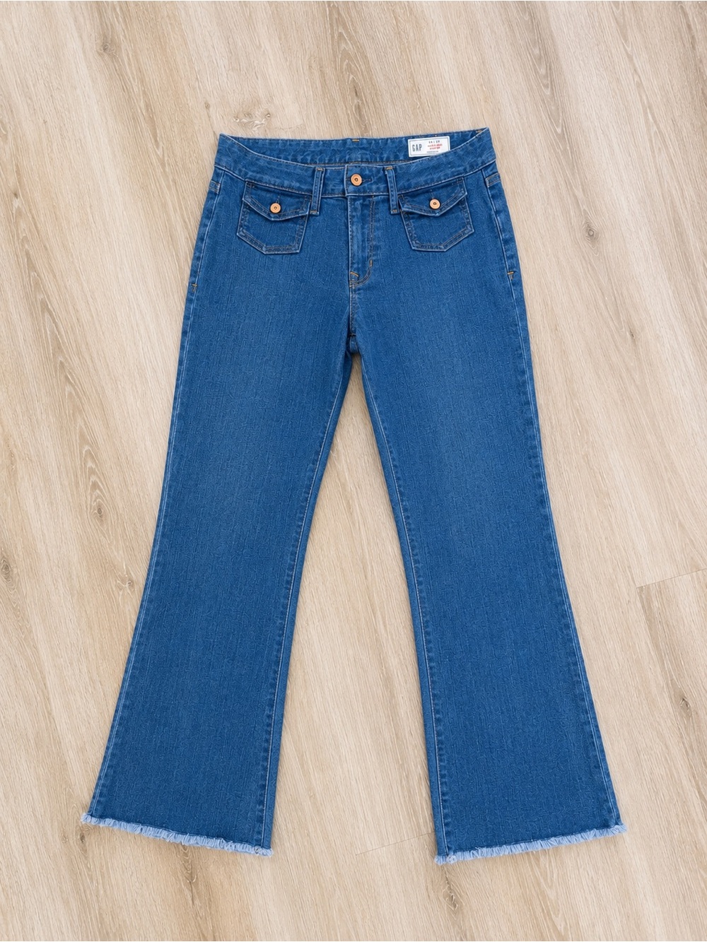 GAP Dark Blue Denim High-Rise Flare Jeans